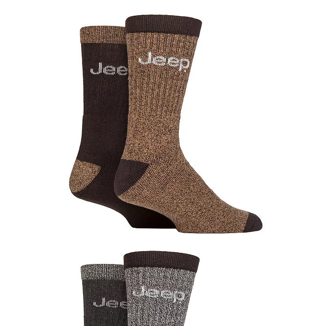 Jeep Marl Performance Boot Men's Socks - 4 Pack
