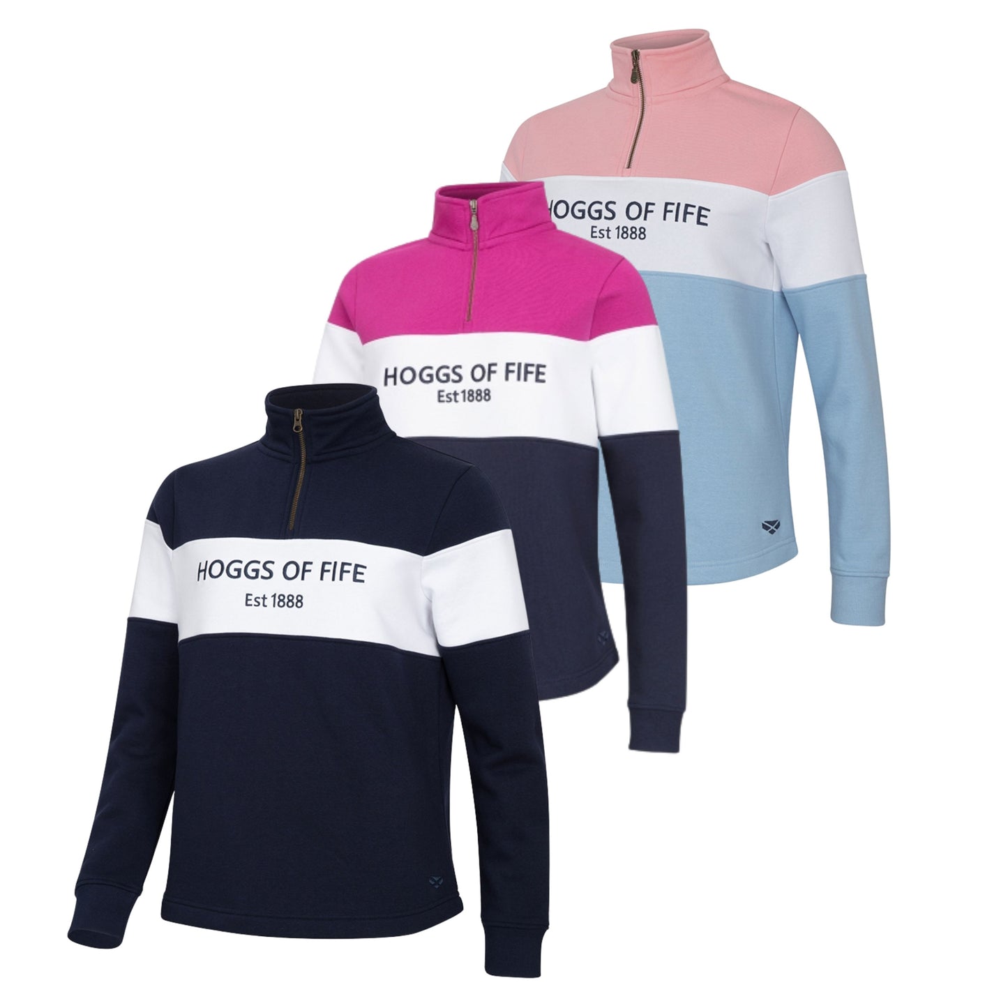 Hoggs Of Fife Ladies Dumfries 1888 1/4 Zip Sweatshirt