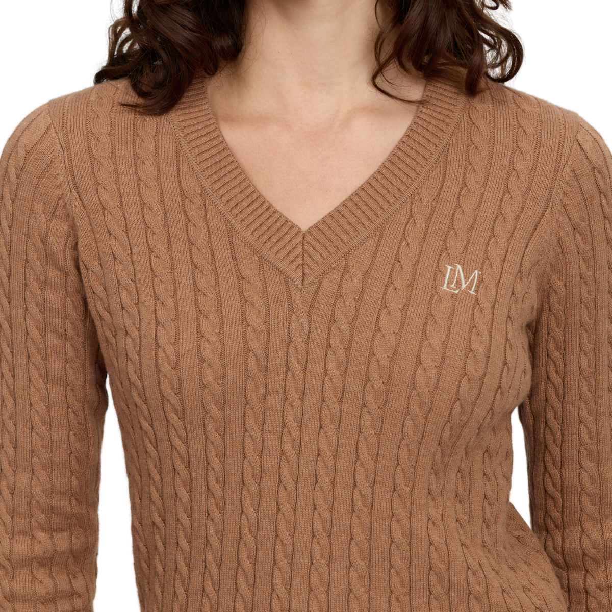 LeMieux Carla Cable V-Neck Knit Jumper