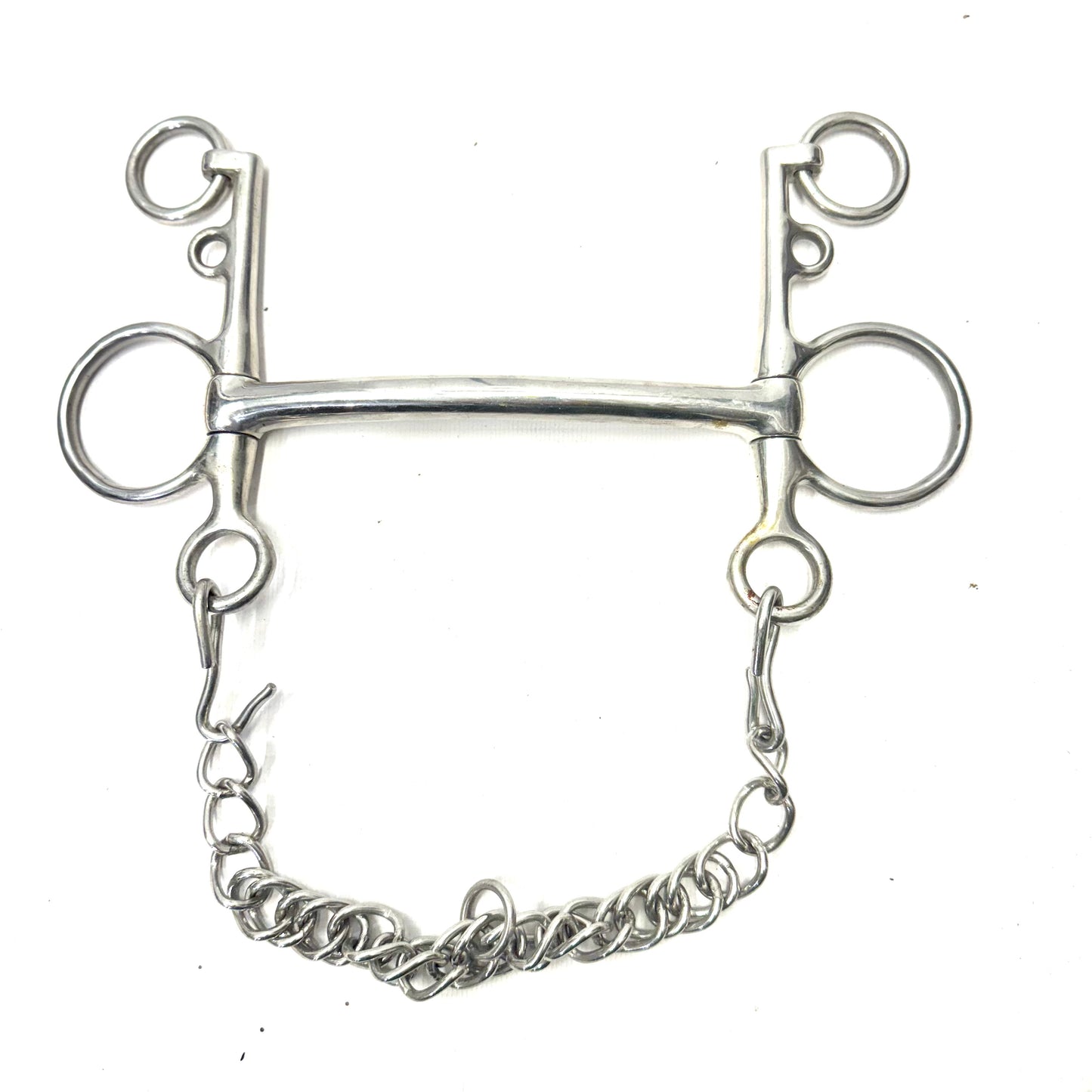 HS#0070 Pelham bit Mullen Mouth with Chain 4.5"