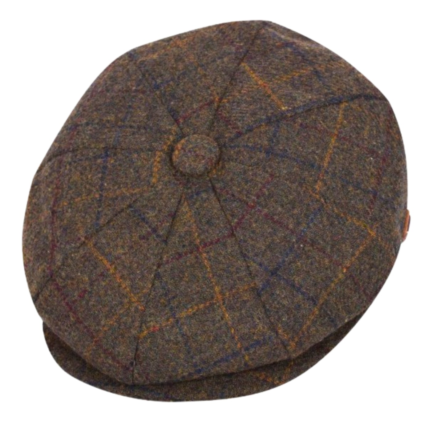 Newsboy Hat - Tweed Check Olive Green