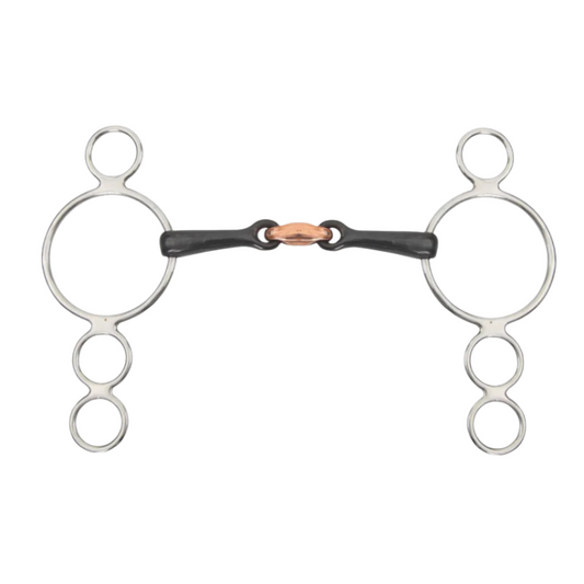 503A Shires Sweet Iron Three Ring Gag With Lozenge
