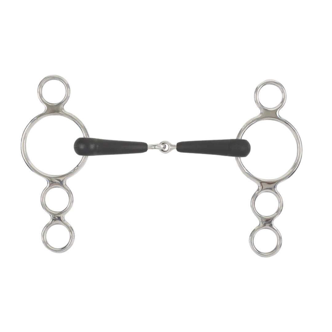 8135 Shires Equikind+ Three Ring Dutch Gag Jointed Bit