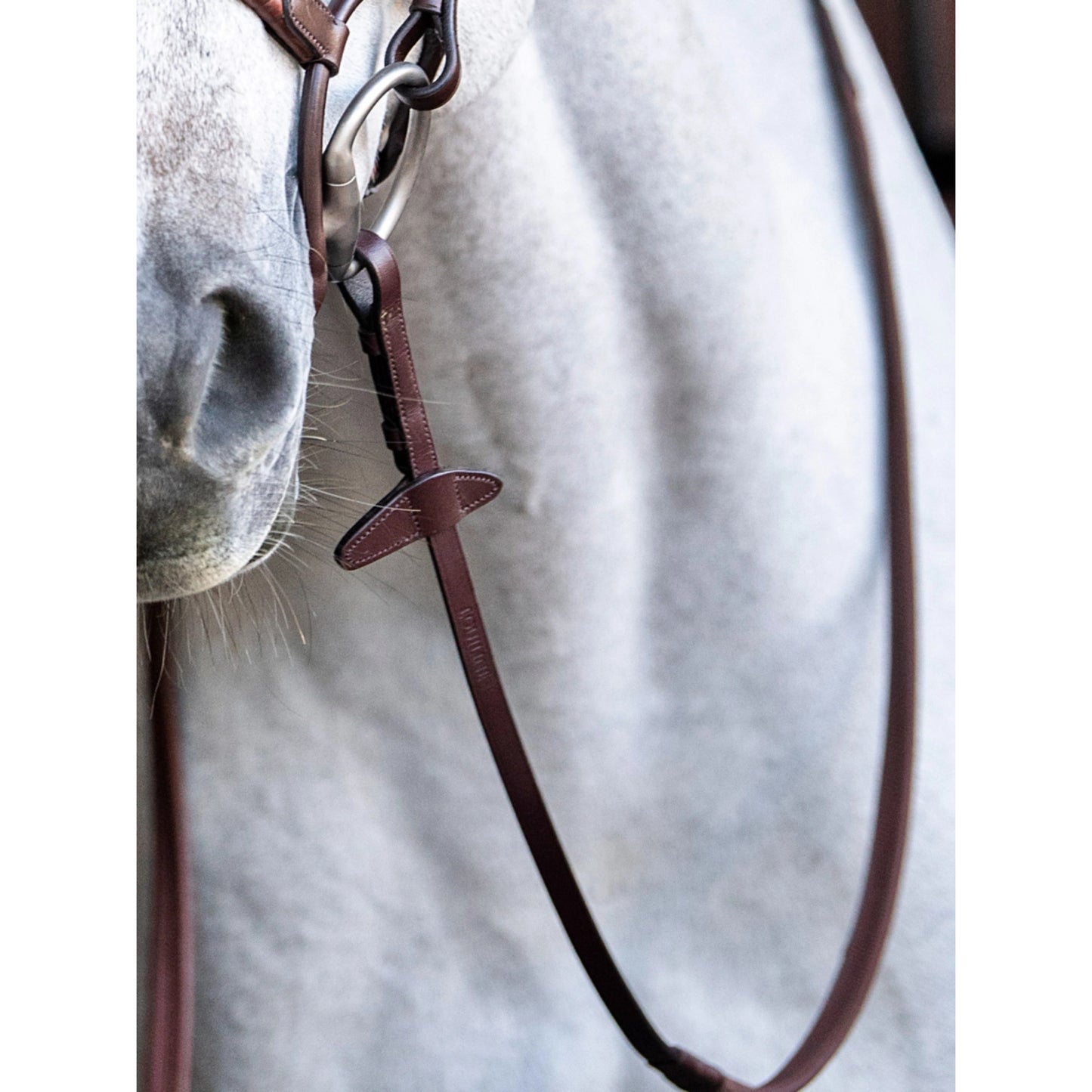 Equiline Rubber Leather Reins With Stoppers