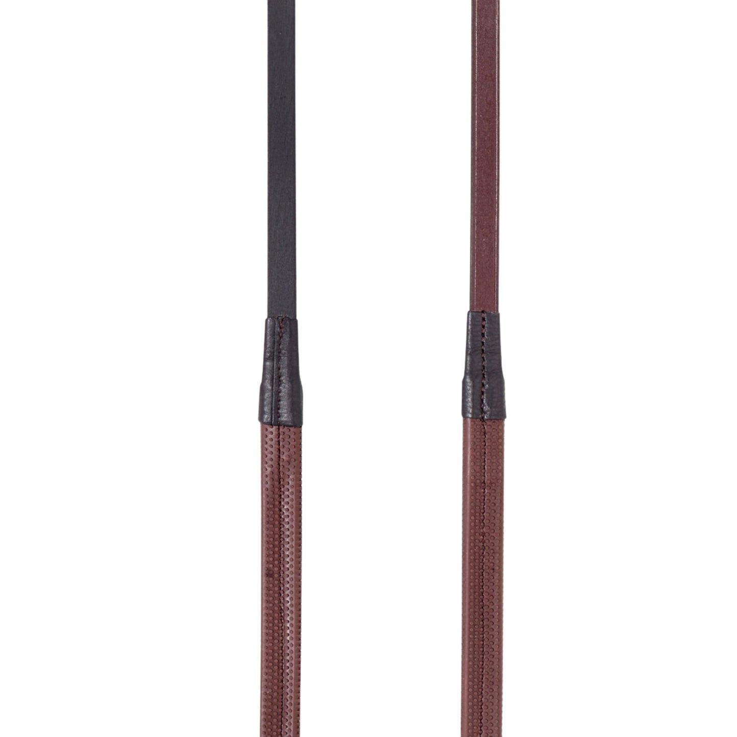 Equiline Rubber Leather Reins With Stoppers