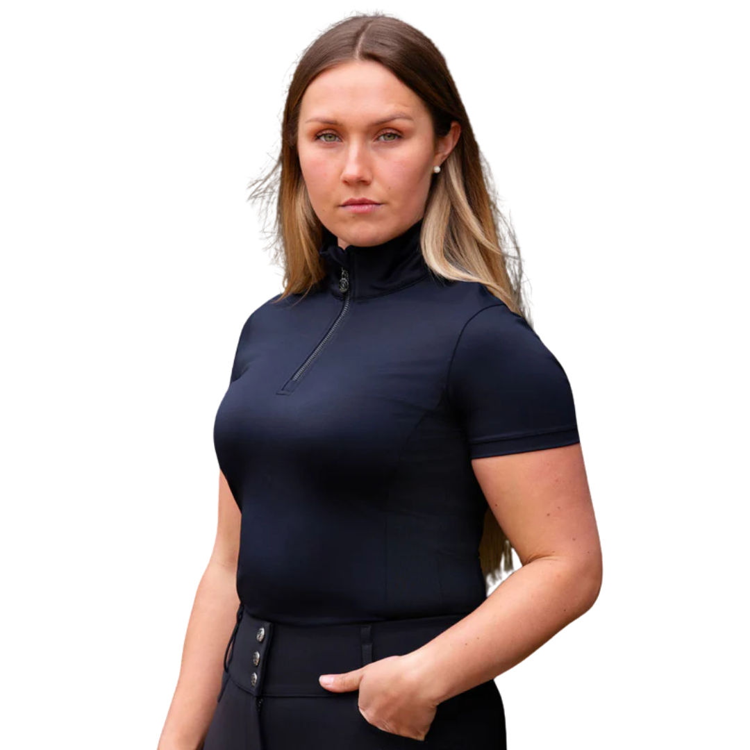 Soho Equestrian Midnight Black Short Sleeve Base Layer