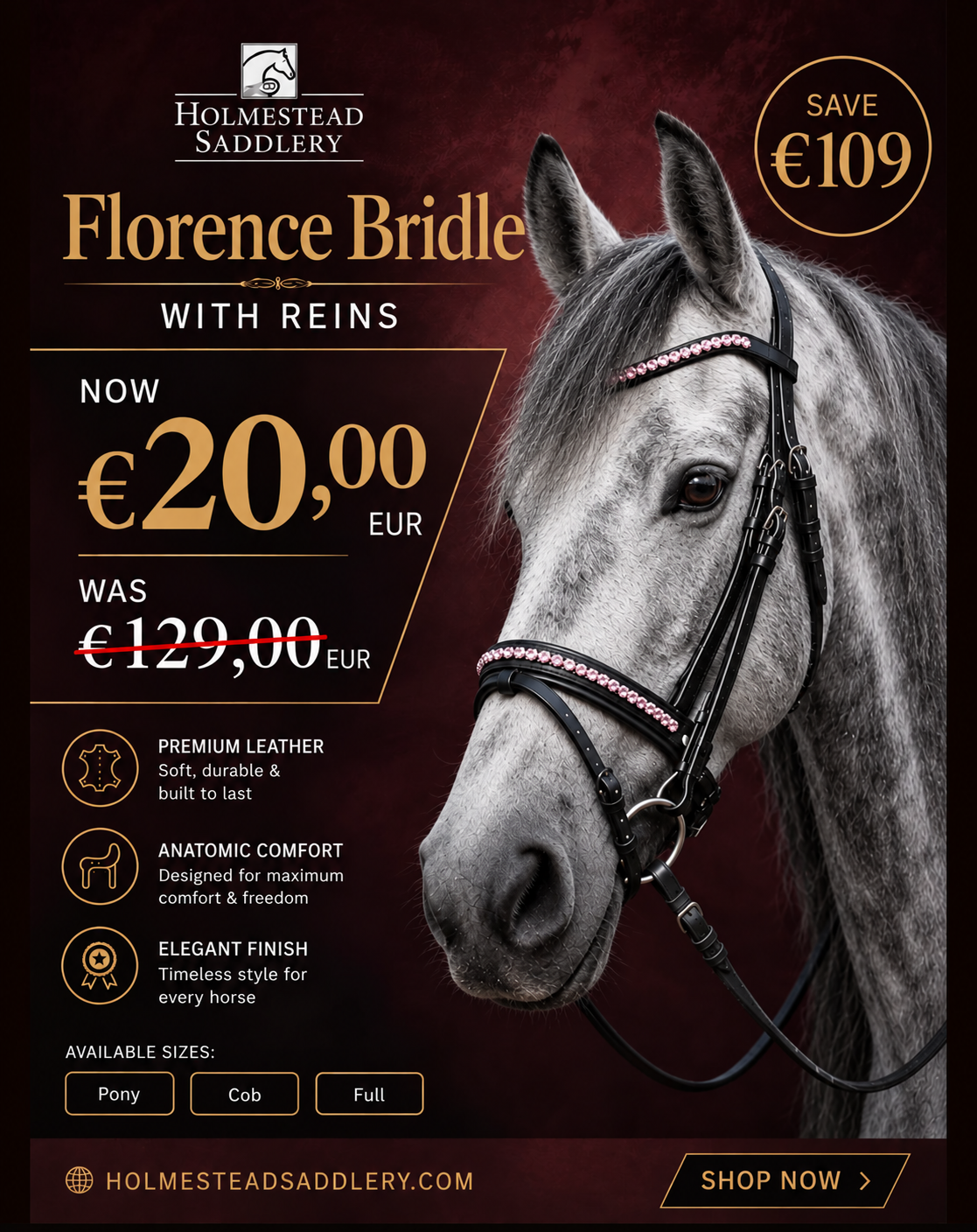Florence Bridle With Reins