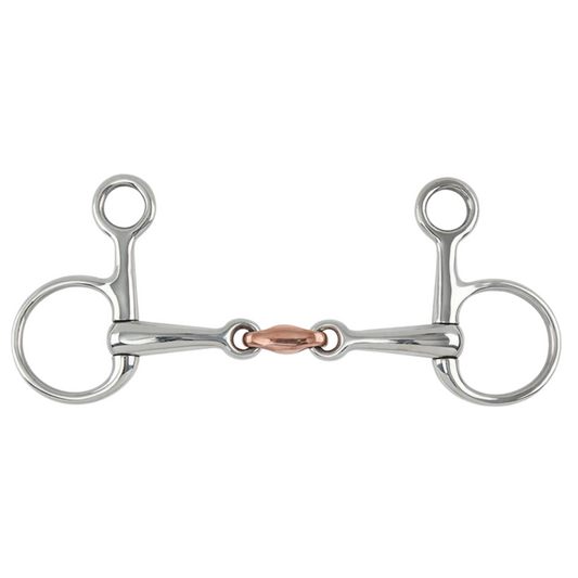 527 Shires Hanging Cheek Copper Lozenge Snaffle