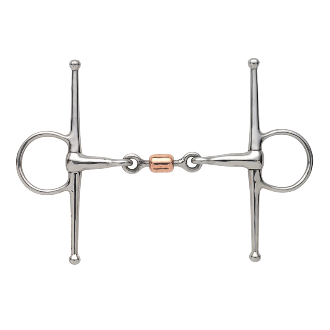 6328 Shires Full Cheek Snaffle With Copper Peanut