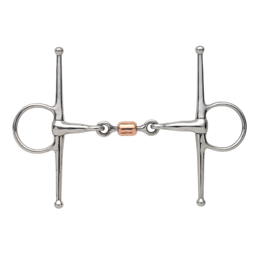 6328 Shires Full Cheek Snaffle With Copper Peanut