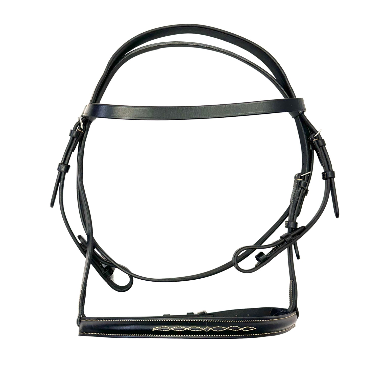 HS#0009 Cob Black Bridle With Noseband Detail