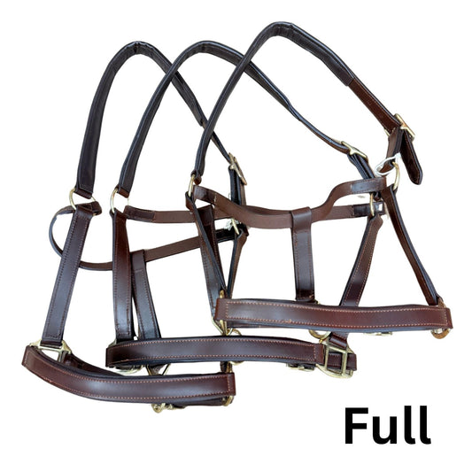 HS#0023 Full Leather Headcollar Set x3