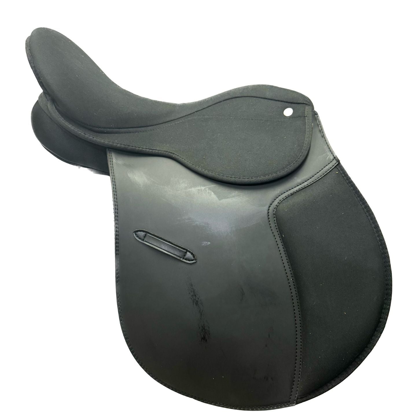 HS#3006  16'' Pony Synthetic Adjustable Saddle Black
