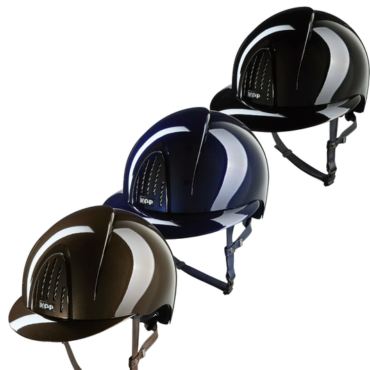 KEP Smart Nova Metal Polish Polo Visor Riding Helmet