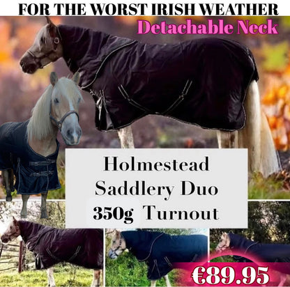 Holmestead Duo Detachable Neck Turnout Rug 350g