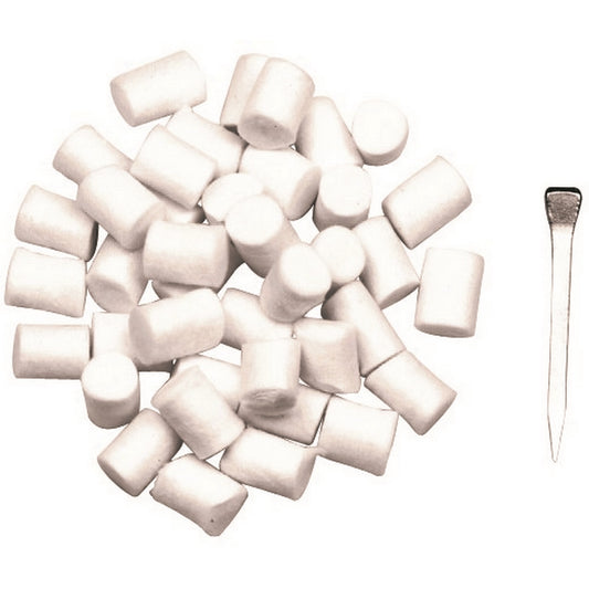 Mackey Preformed Cotton Stud Plug - Pack Of 50