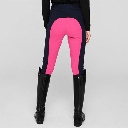 HS#0010 Requisite UK6 Ladies Jodhpurs Navy/Pink