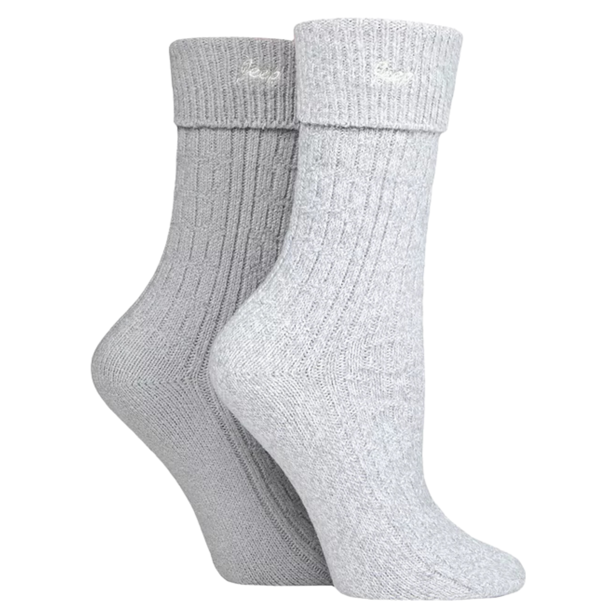 Jeep Womens Super Soft Turn Over Top Boot Socks 2-Pair
