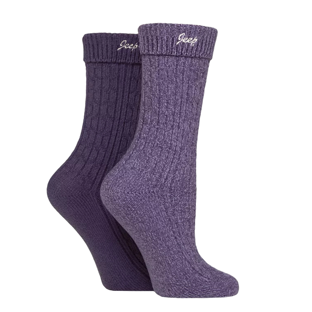 Jeep Womens Super Soft Turn Over Top Boot Socks 2-Pair