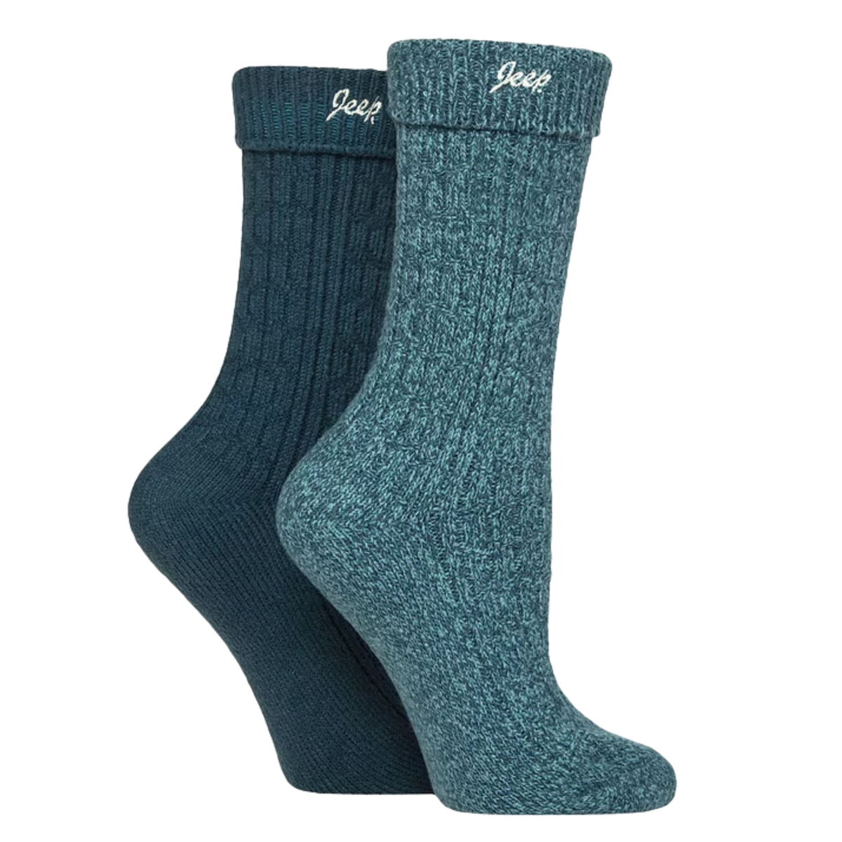 Jeep Womens Super Soft Turn Over Top Boot Socks 2-Pair