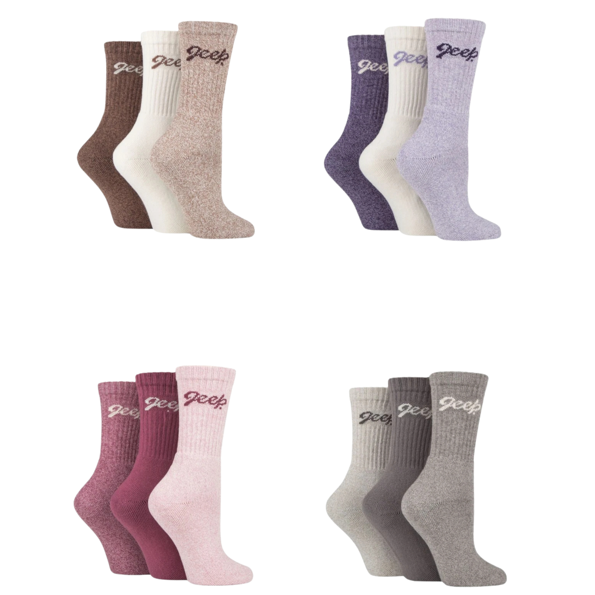 Jeep Urban Trail Boot Woman's Socks - 3Pack