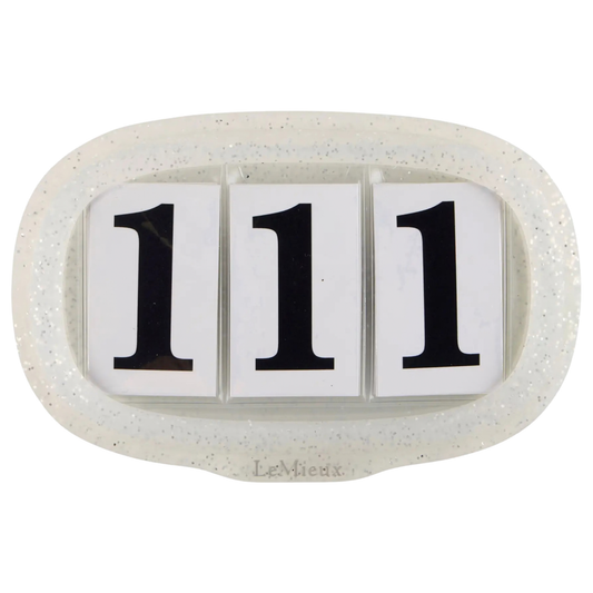 LeMieux Saddle Number Holder Silver Glitter