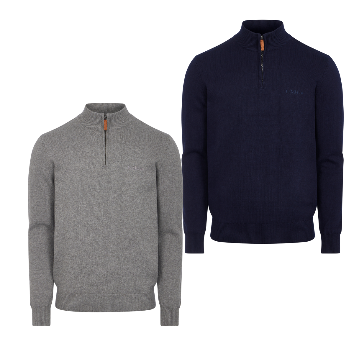 LeMieux Mens Quarter Zip Knit