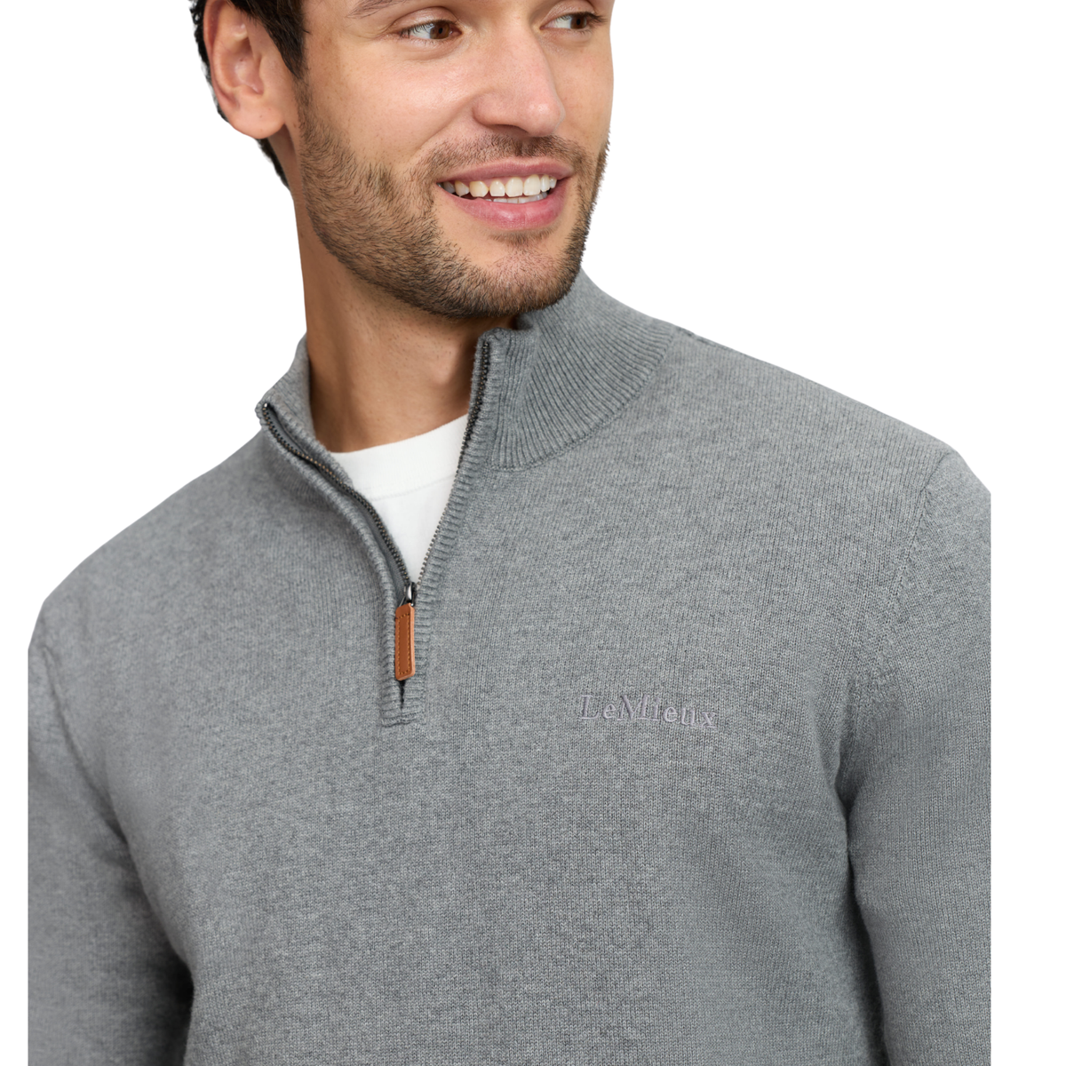 LeMieux Mens Quarter Zip Knit
