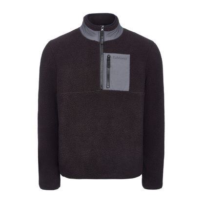 LeMieux Mens Borg Half Zip Sweat