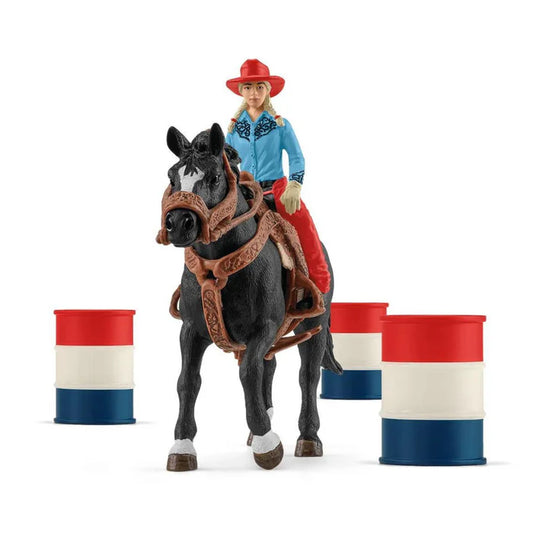 Schleich Cowgirl Barrel Racing Fun