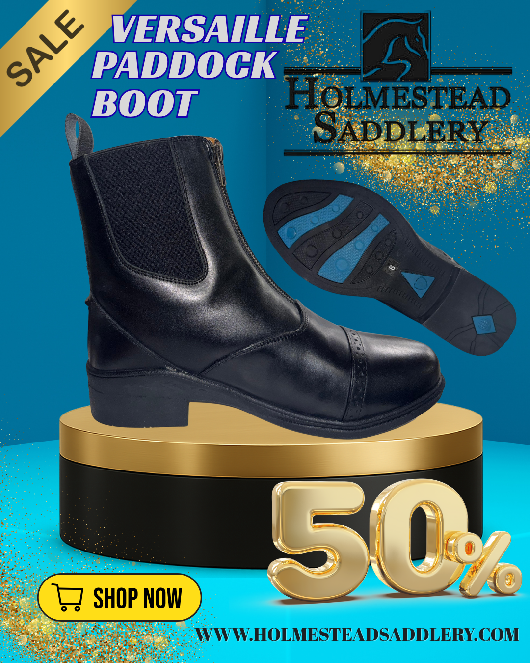 Holmestead Saddlery Versaille Paddock Boots