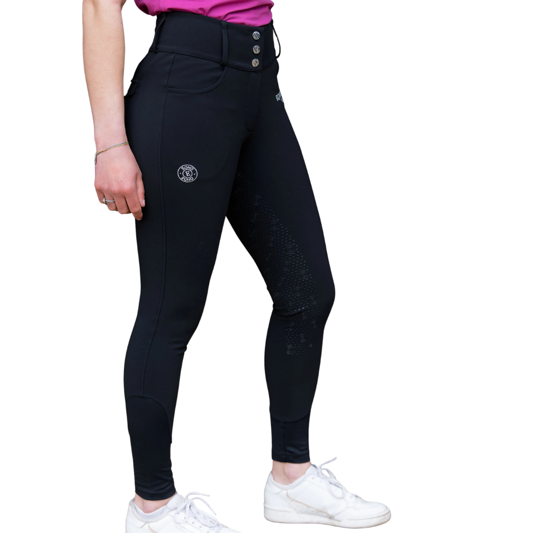 Soho Equestrian Midnight Black breeches