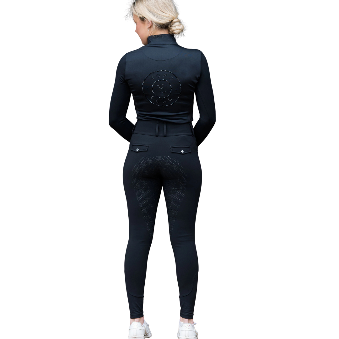 Soho Equestrian Midnight Black breeches