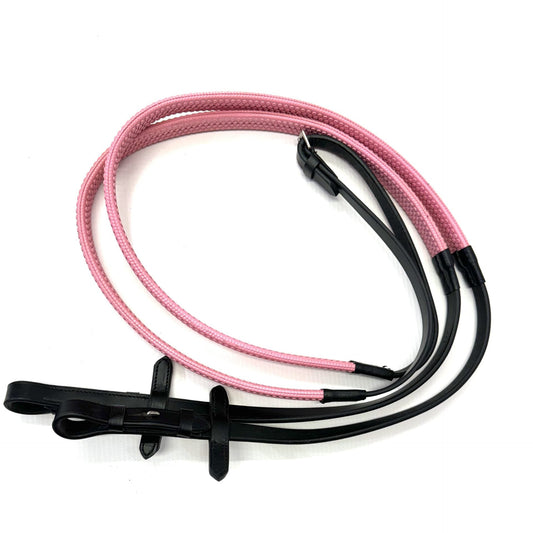 HS#0075 Full Pink Rubber Reins