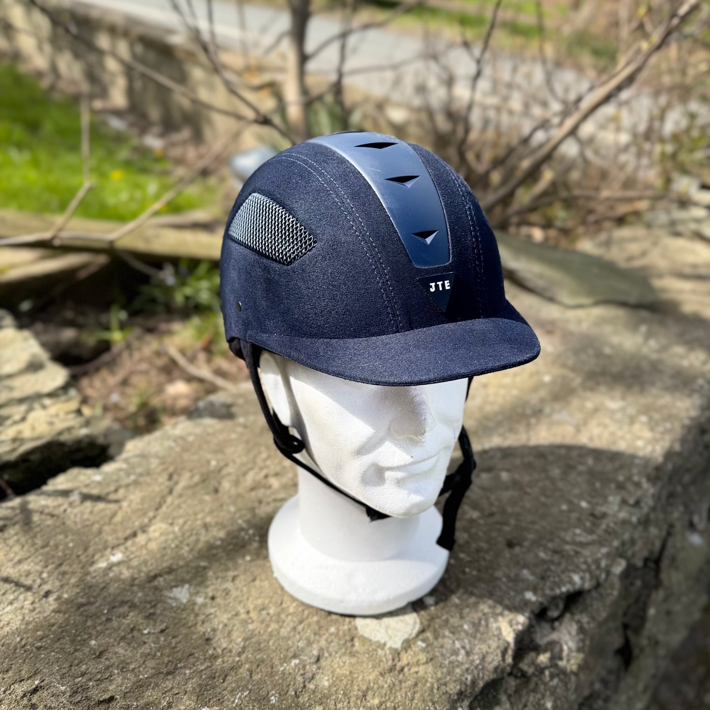 HS#0113 7 1/8 54cm Just Togs Suede Riding Hat  (Old Standards)