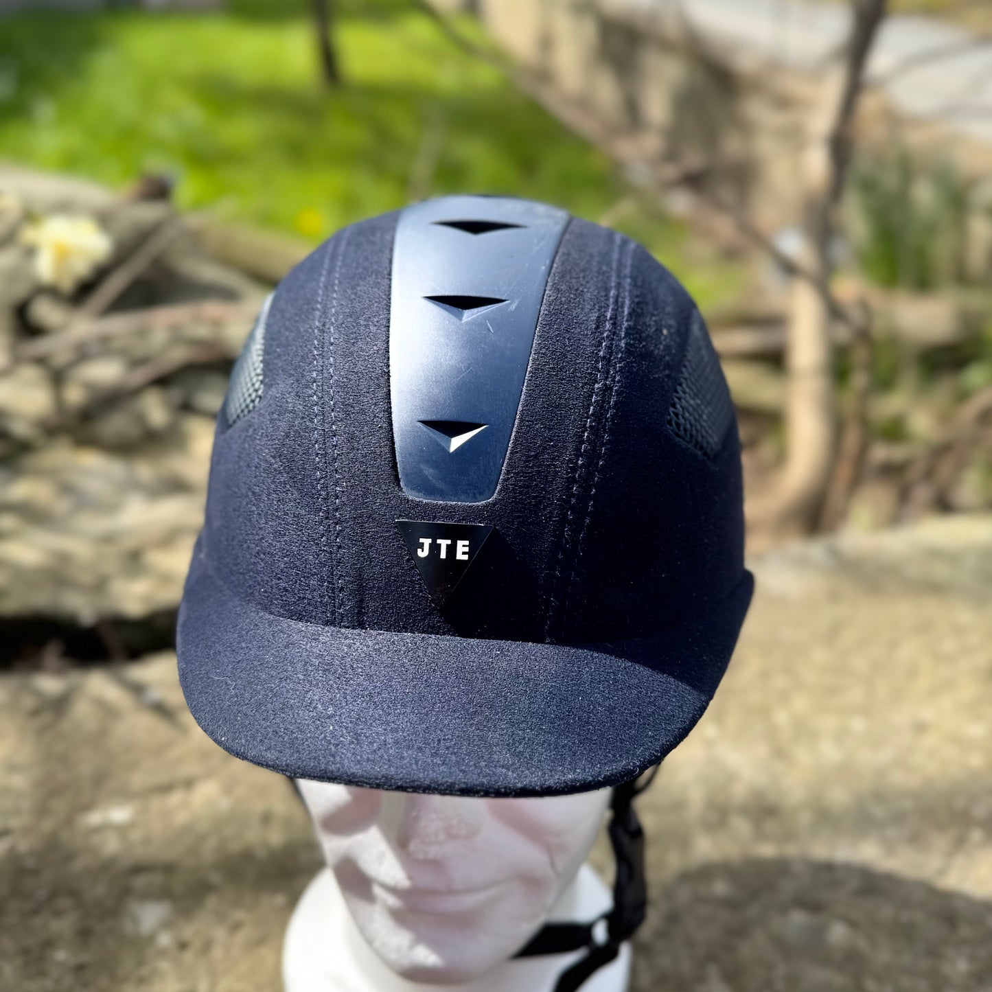 HS#0113 7 1/8 54cm Just Togs Suede Riding Hat  (Old Standards)