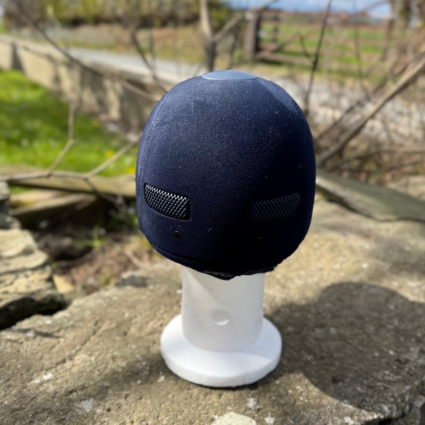 HS#0113 7 1/8 54cm Just Togs Suede Riding Hat  (Old Standards)