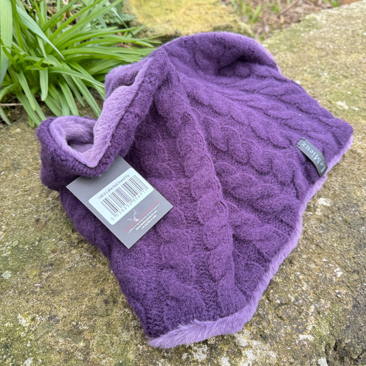HS#0072 Lemieux Cable Knit Snood Fig