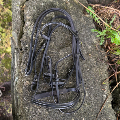 HS#0056 Cob Cavesson Bridle With Rubber Reins