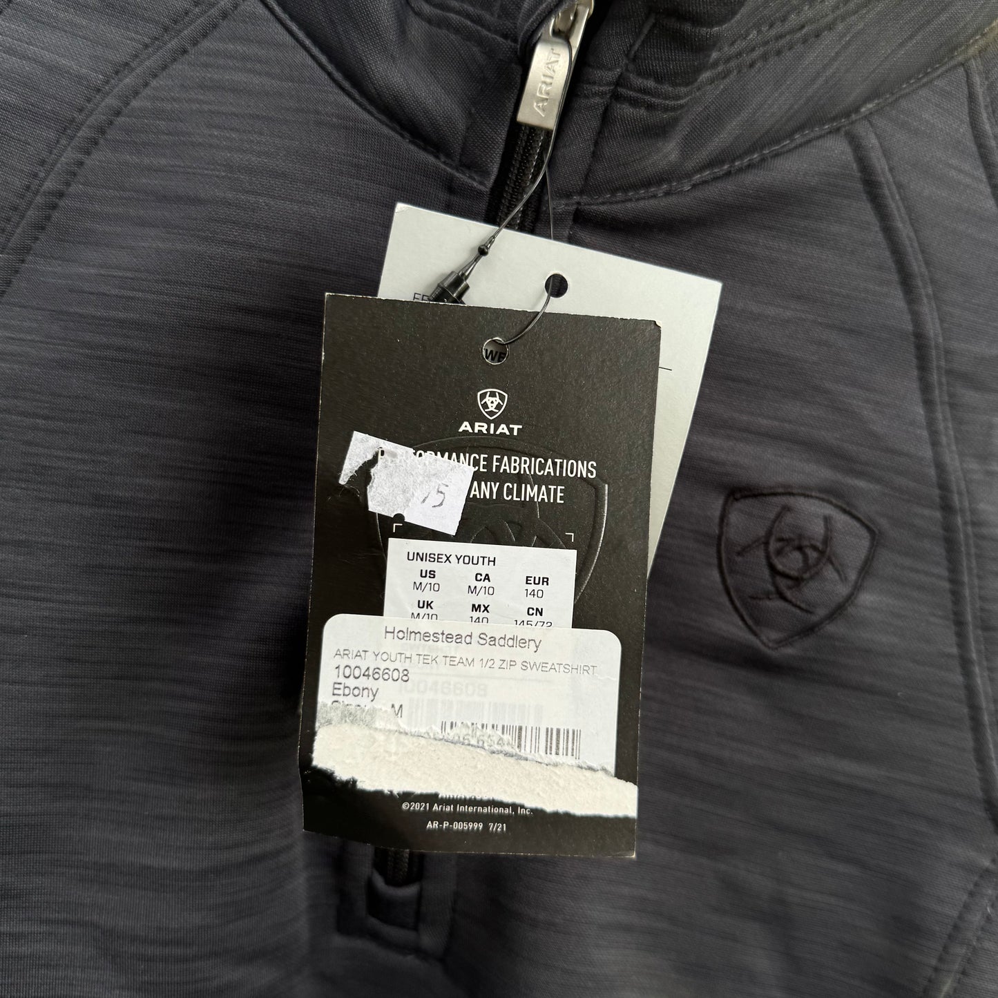 HS#0102 Ariat Young Rider 1/4 Zip Medium