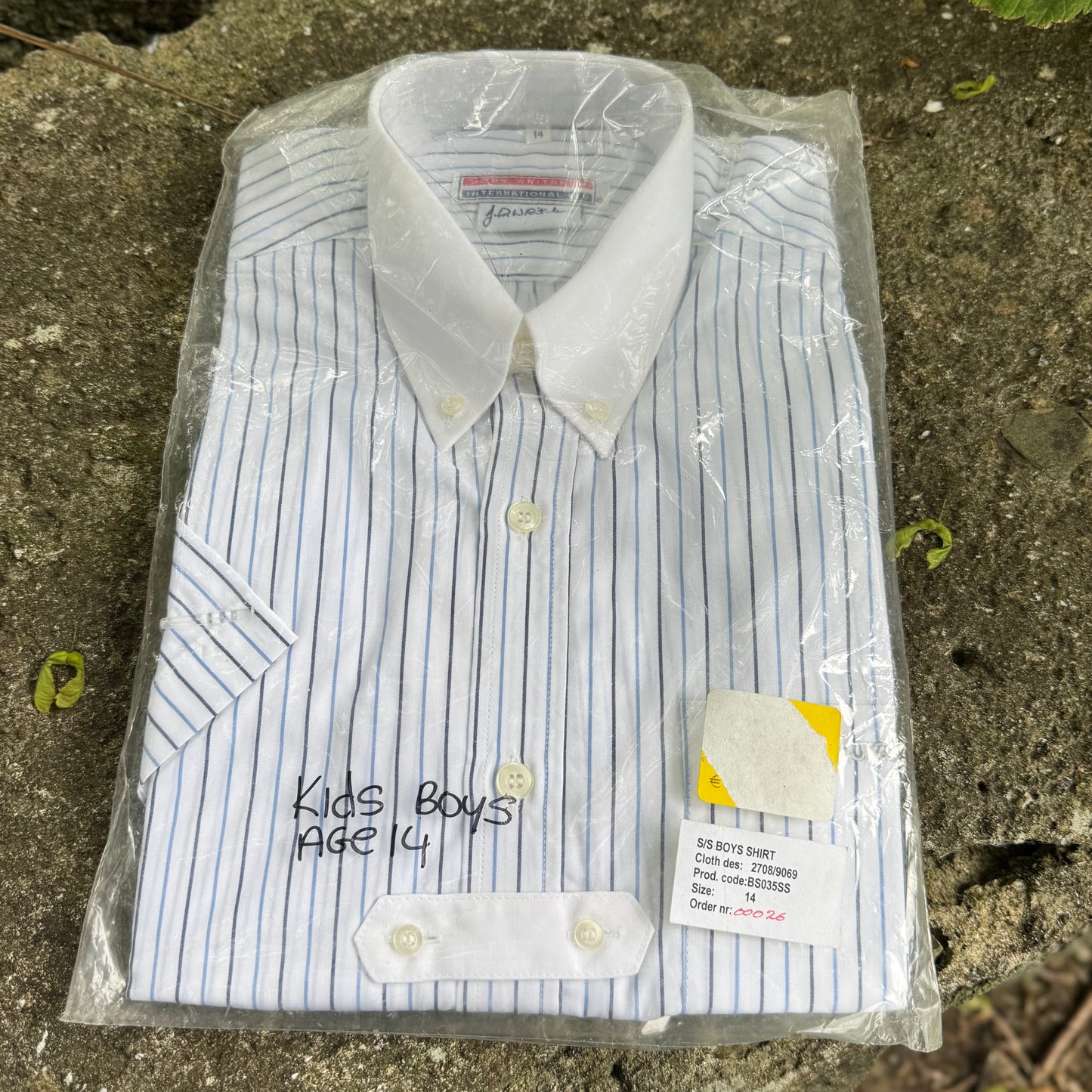 HS#0103 Whitaker Boys Shirt Short Sleeve age 14