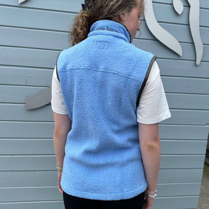 New Holmestead Sky Blue & Cream Teddy Gilet-Girl's