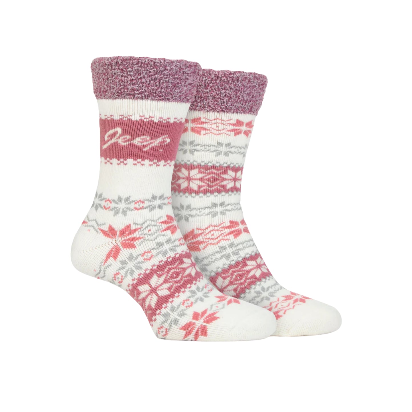 Jeep Thermal Fairisle Boot Socks Women's - 2 Pack