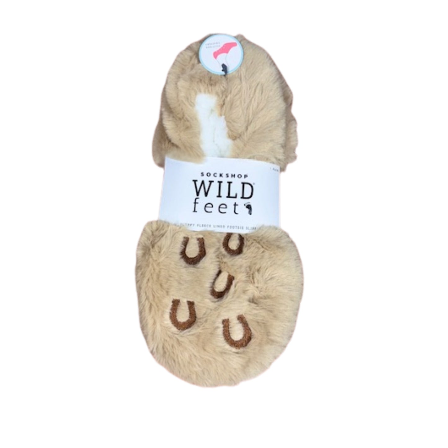 Wild Feet Fluffy Fleece Lined Footsie Slippers