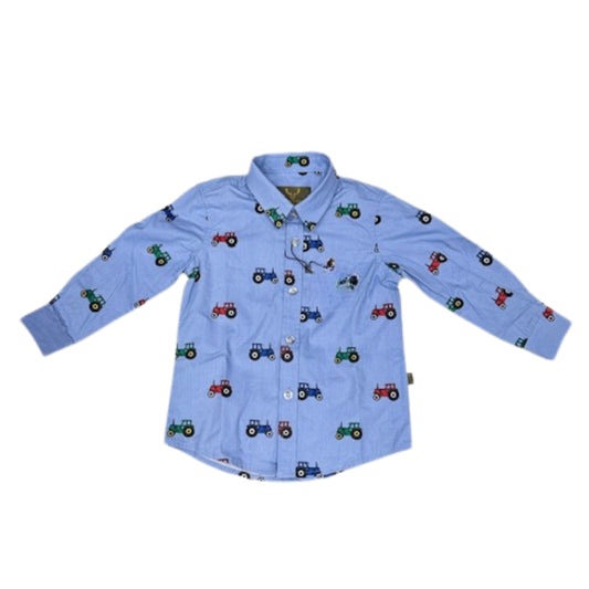 Holmestead Tattersall Long Sleeve Tractor Shirt - Children's