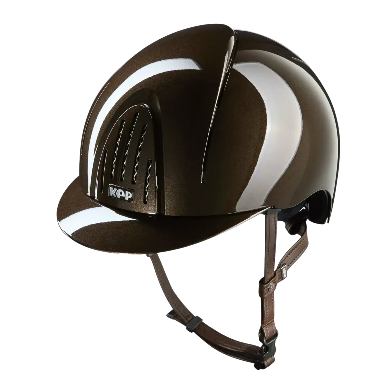 KEP Smart Nova Metal Polish Polo Visor Riding Helmet