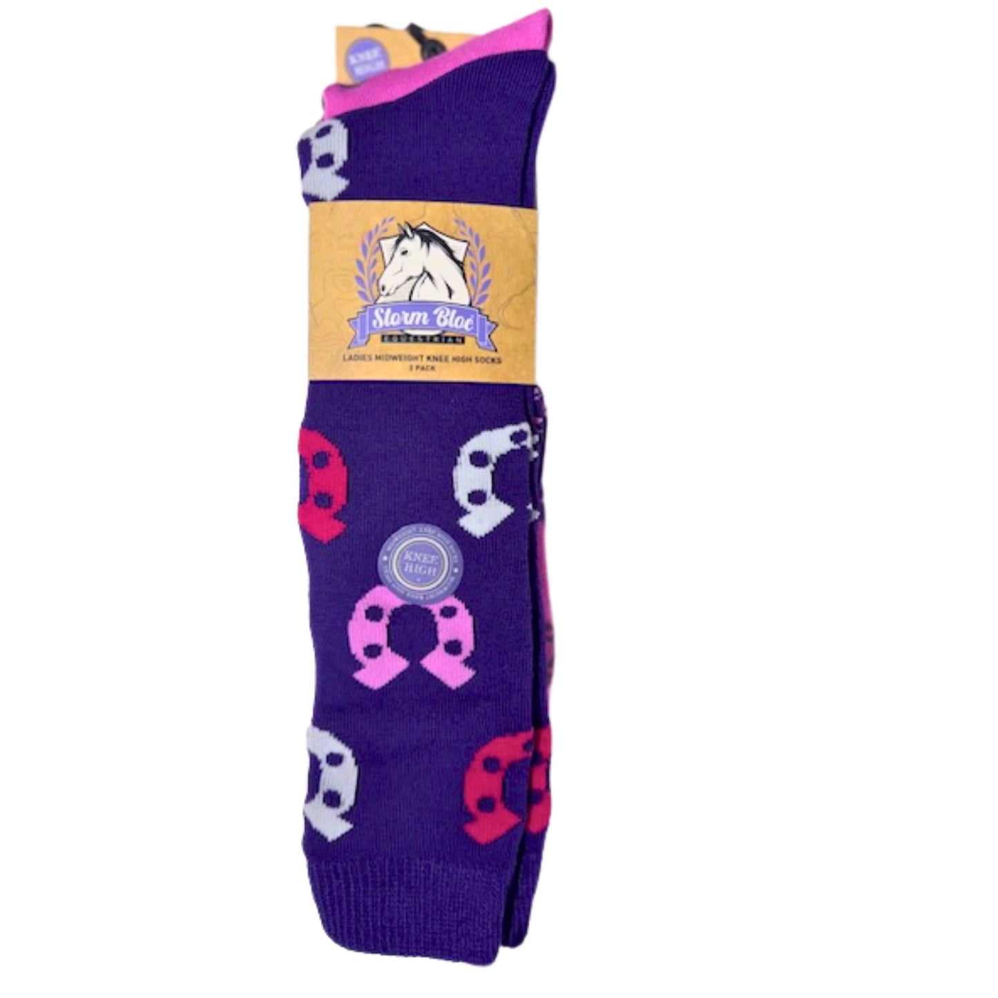Storm Bloc Equestrian Midweight  Knee High Socks 2 Pack
