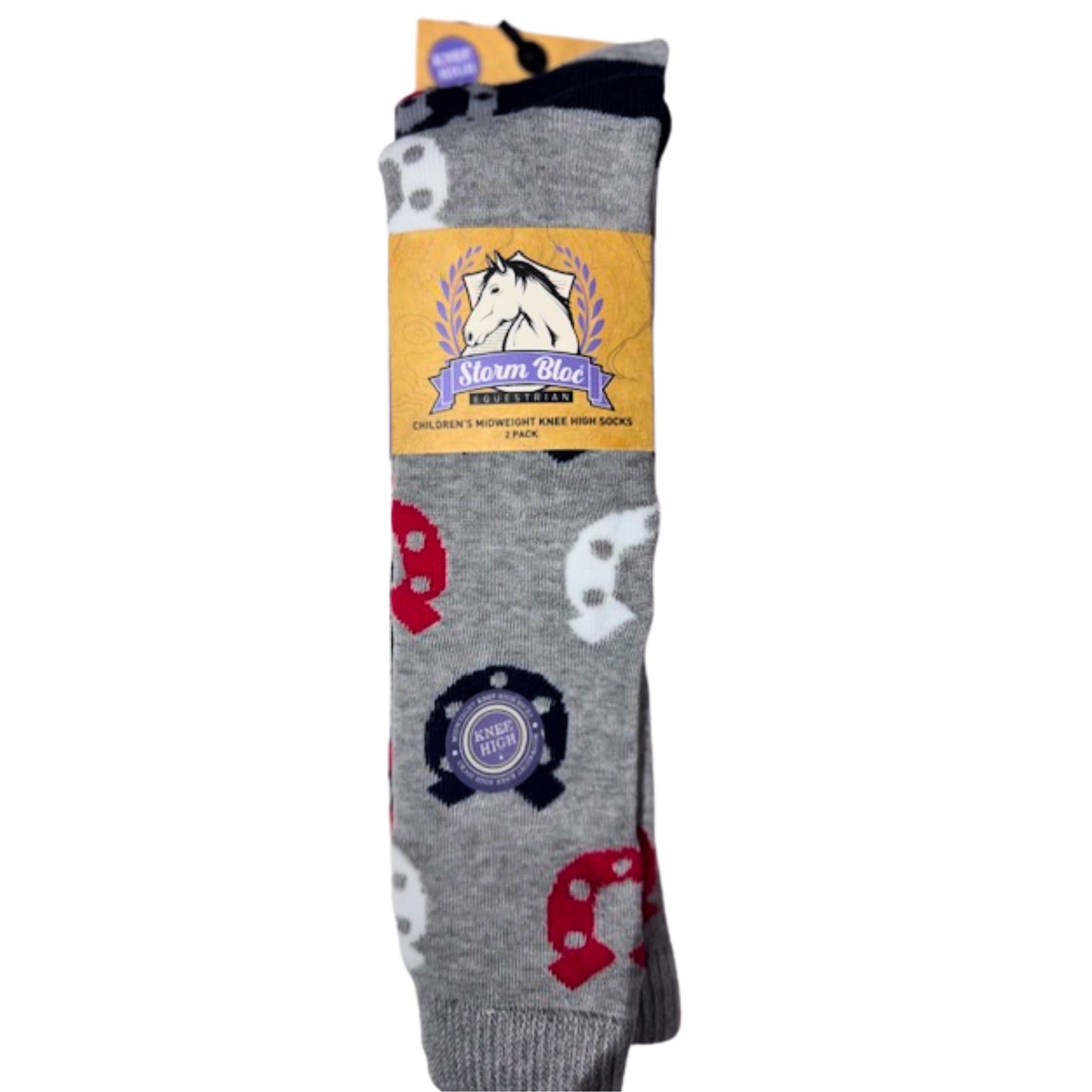 Storm Bloc Equestrian Midweight  Knee High Socks 2 Pack