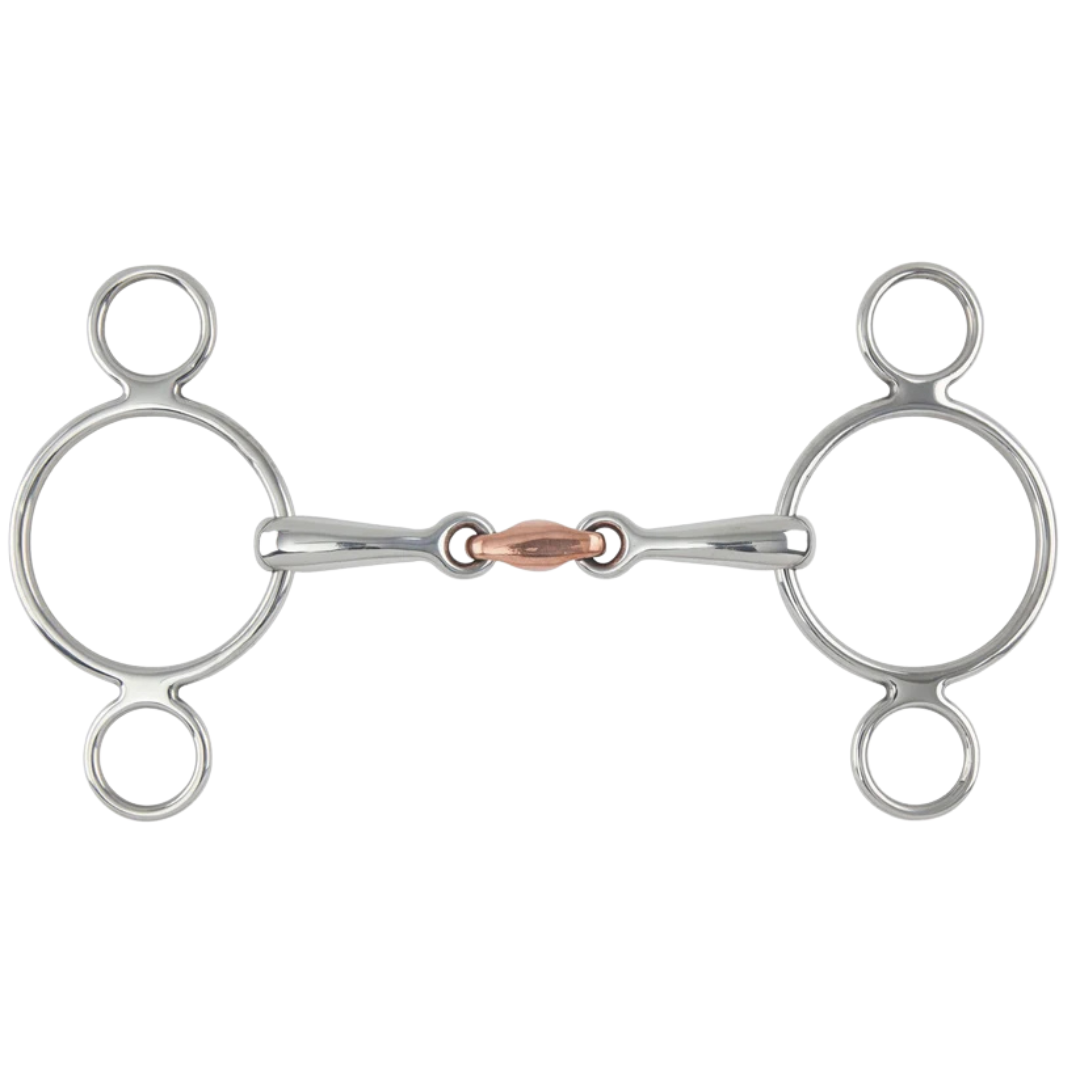 528 Shires Two Ring Copper Lozenge Gag