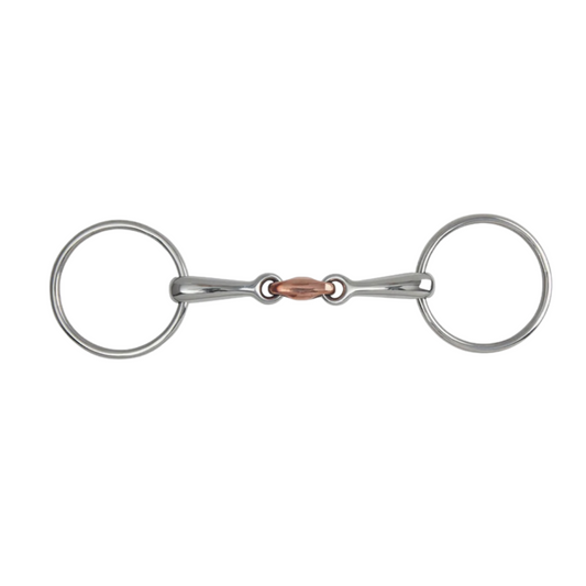 525 Shires Loose Ring Copper Lozenge Snaffle